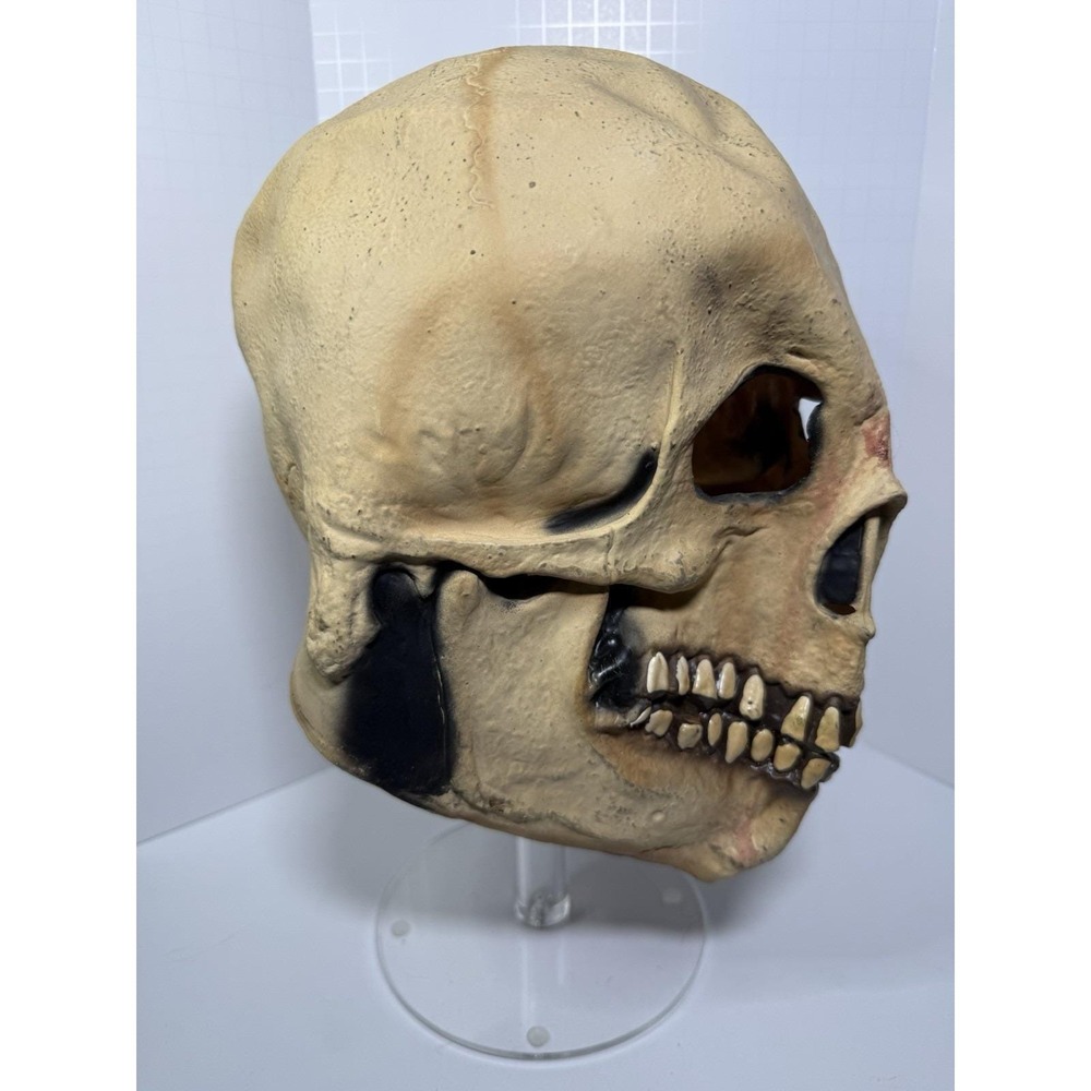 Vtg 1997 Mask Illusions Vintage Rubber Skull Zombie Decor Scary Creepy Halloween